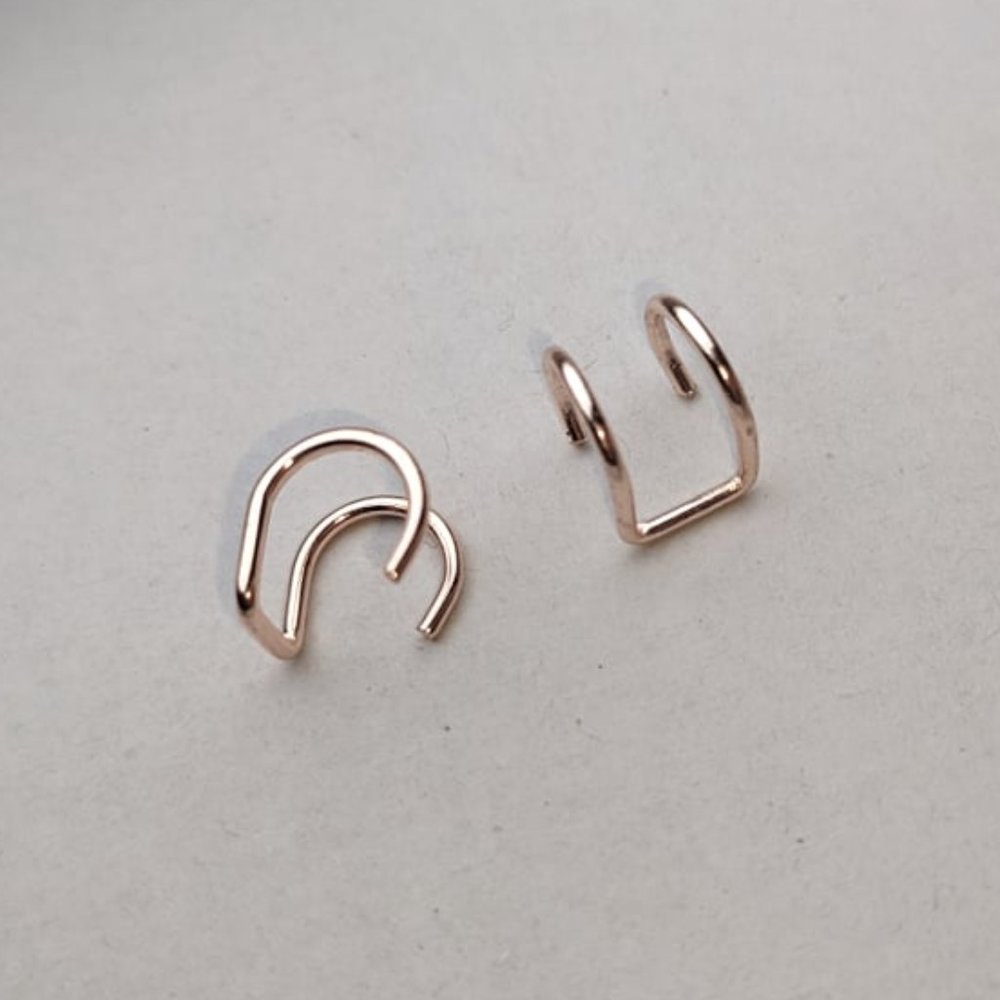 Double Ear Cuff - Rose Gold. No Piercing